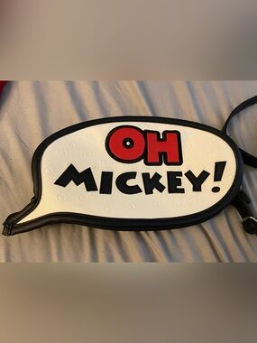 Disney White & Black Polka Dot Zip Pouch